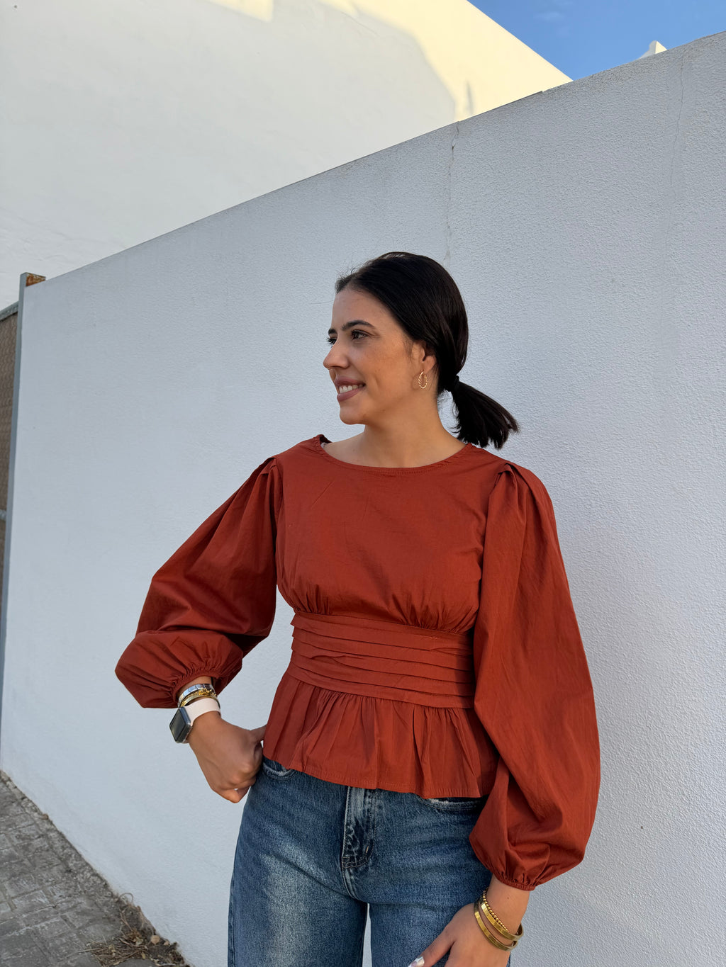 Blusa pliegue