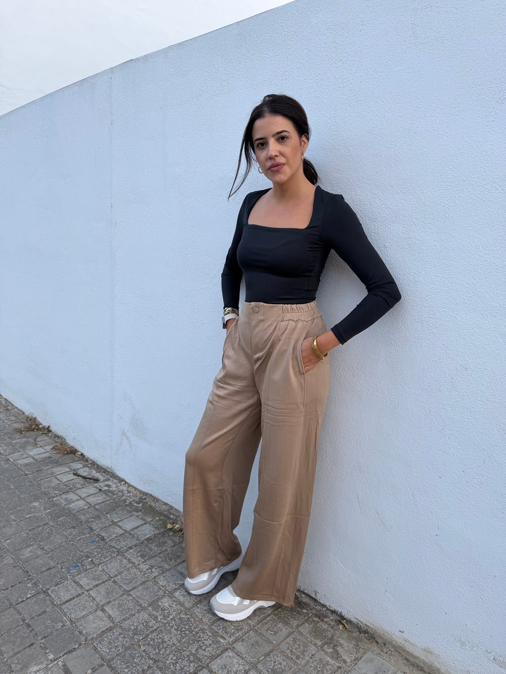 Pantalón pinza de algodón